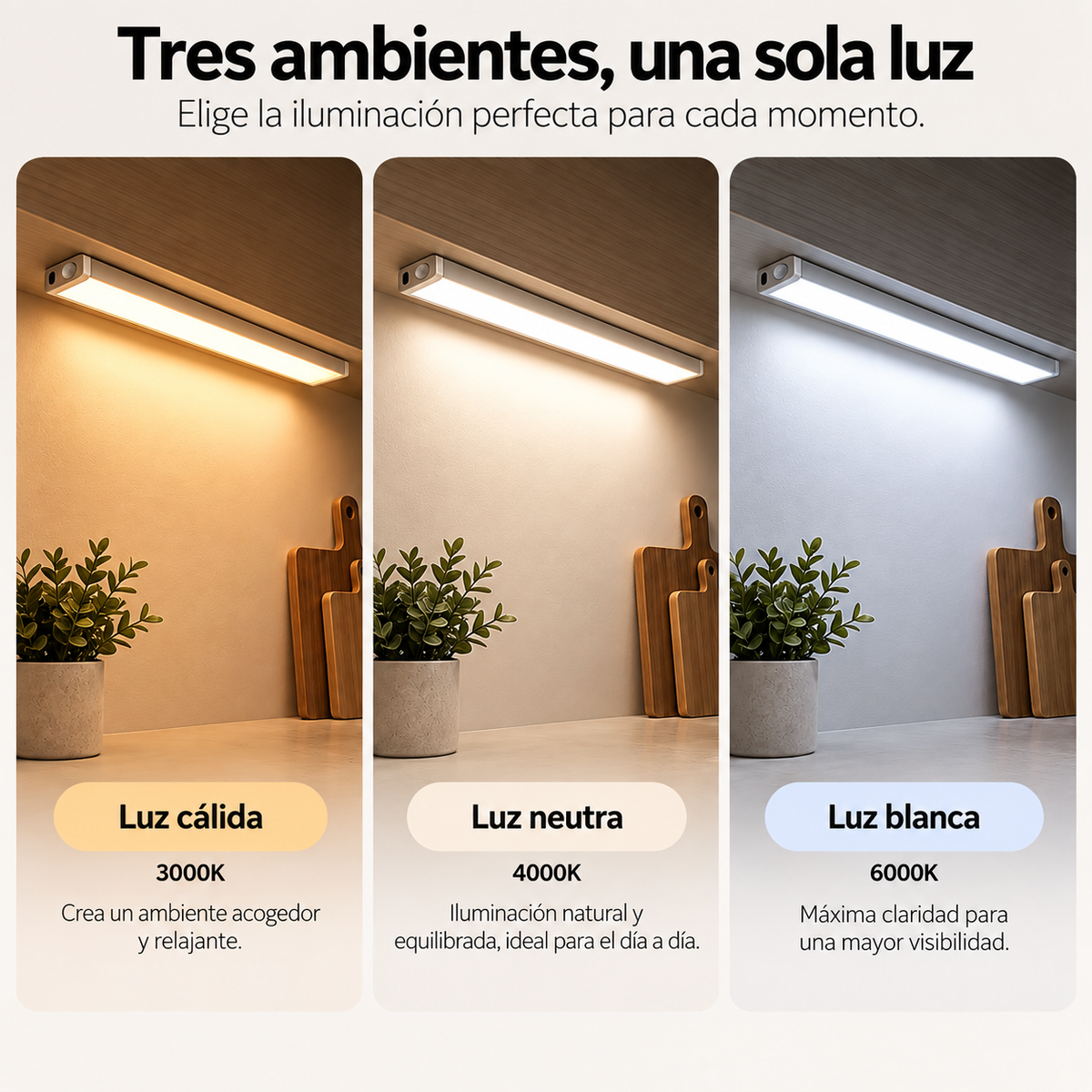 LAMPARA LED INALÁMBRICA CON SENSOR DE MOVIMIENTO